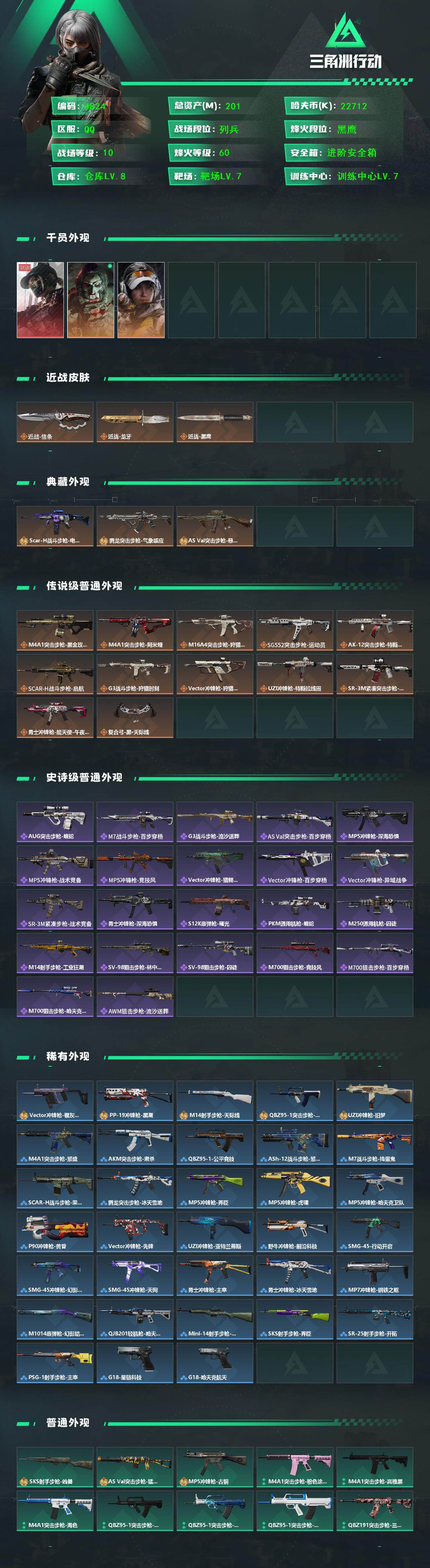 SJZCMW433543三角洲行动账号详情图2