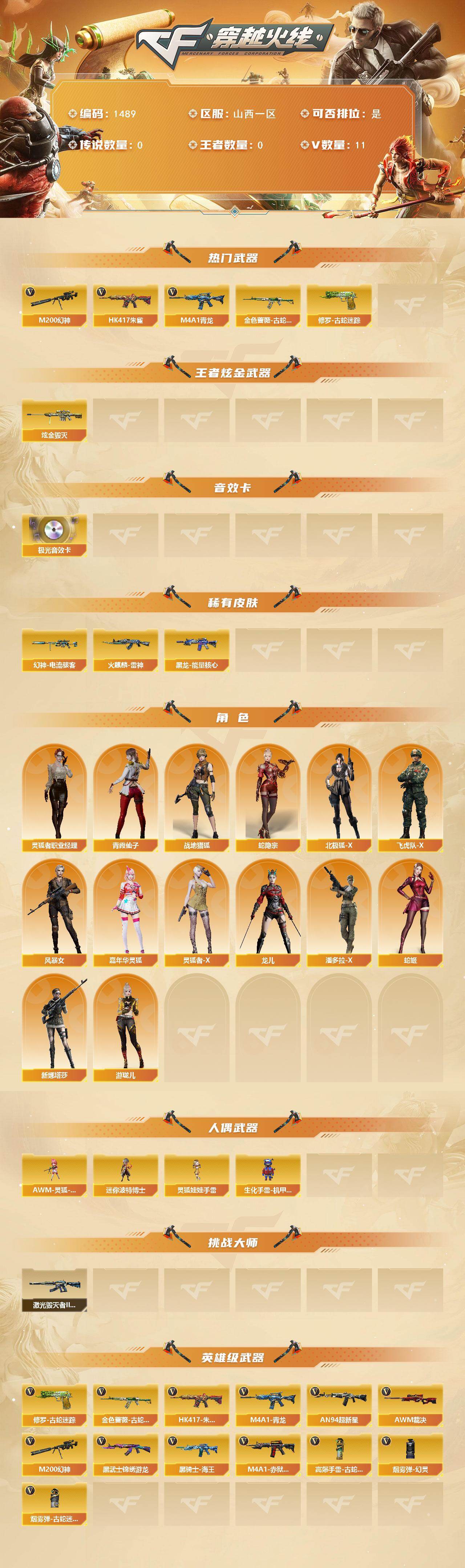 CFCMW421208穿越火线账号详情图2