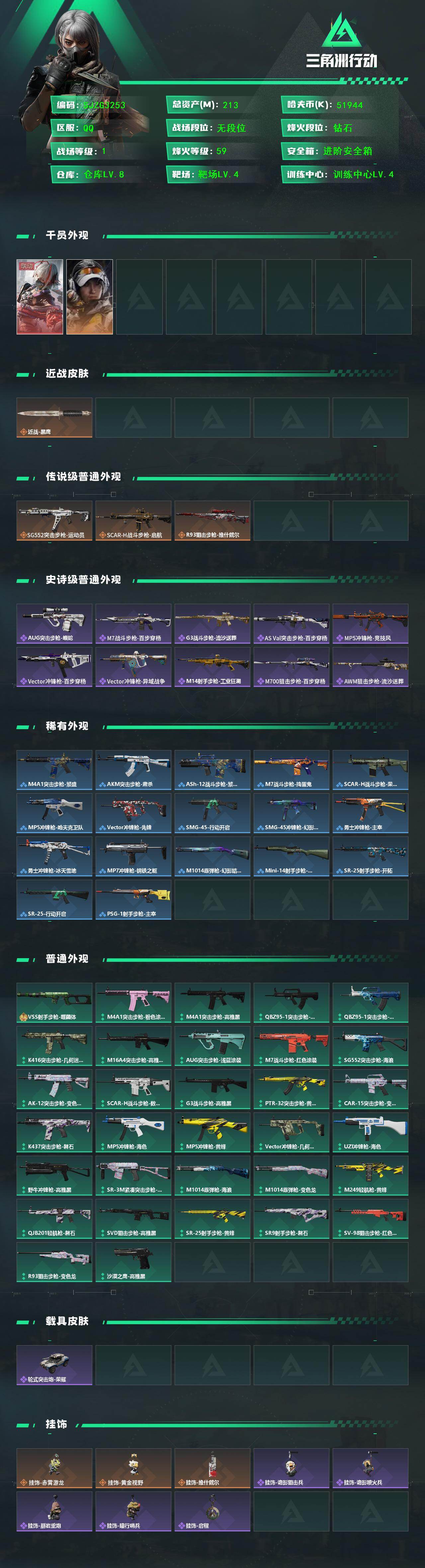 SJZEY421811三角洲行动账号详情图2 SJZEY421811三角洲行动账号详情图2