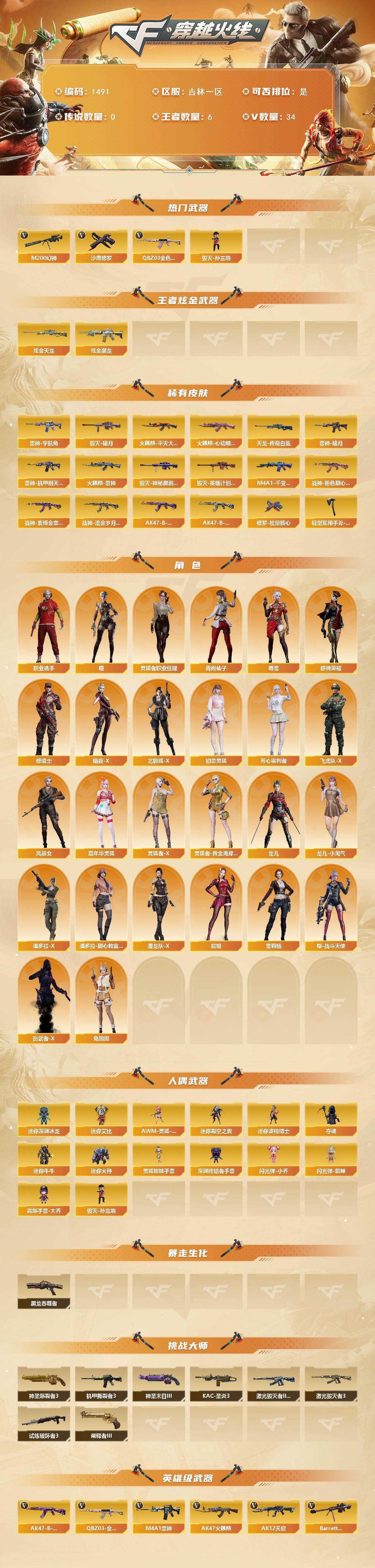 CFCMW421382穿越火线账号详情图2