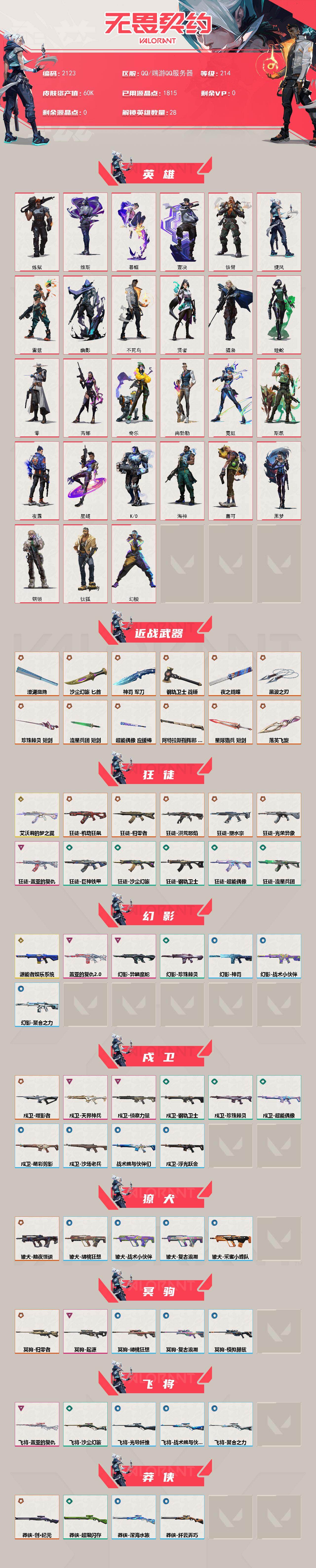 WWQXL47298无畏契约账号详情图2 WWQXL47298无畏契约账号详情图2