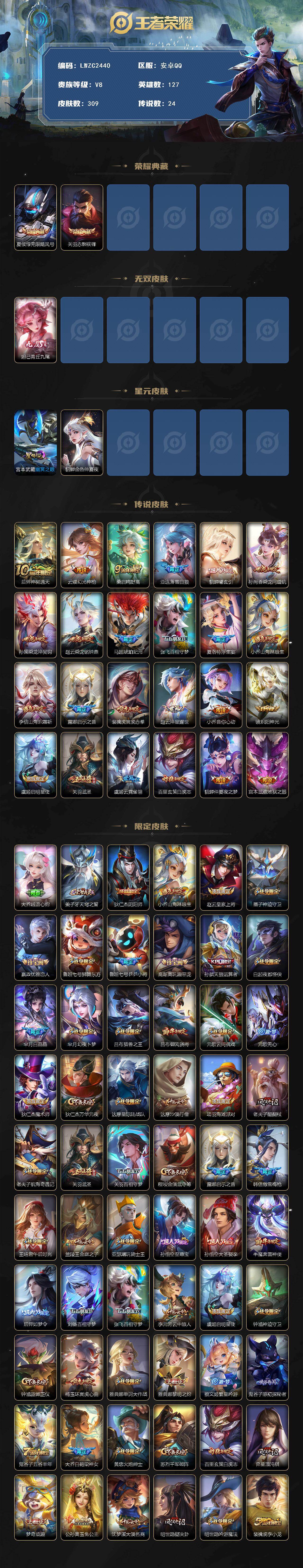 WZLX4112945王者荣耀账号详情图2