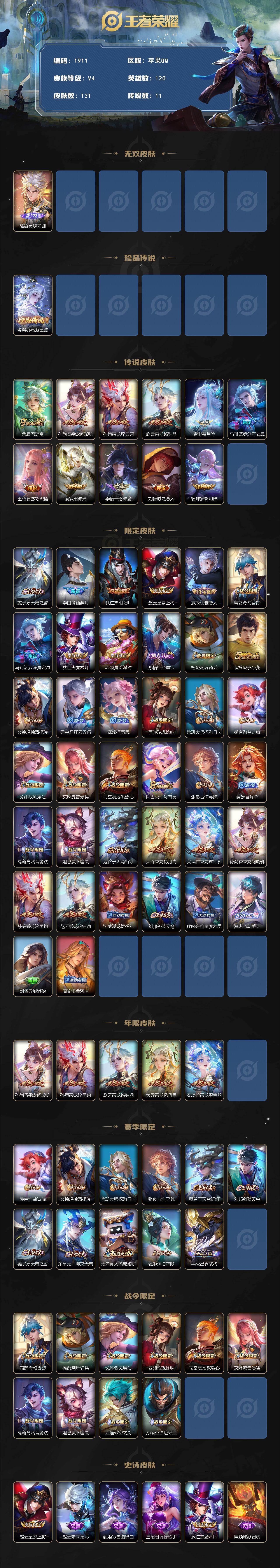 WZCMW483920王者荣耀账号详情图2