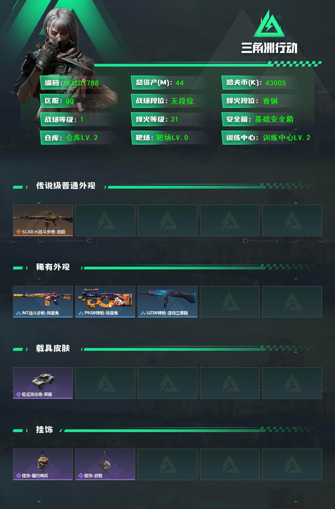 SJZEY422243三角洲行动账号详情图2