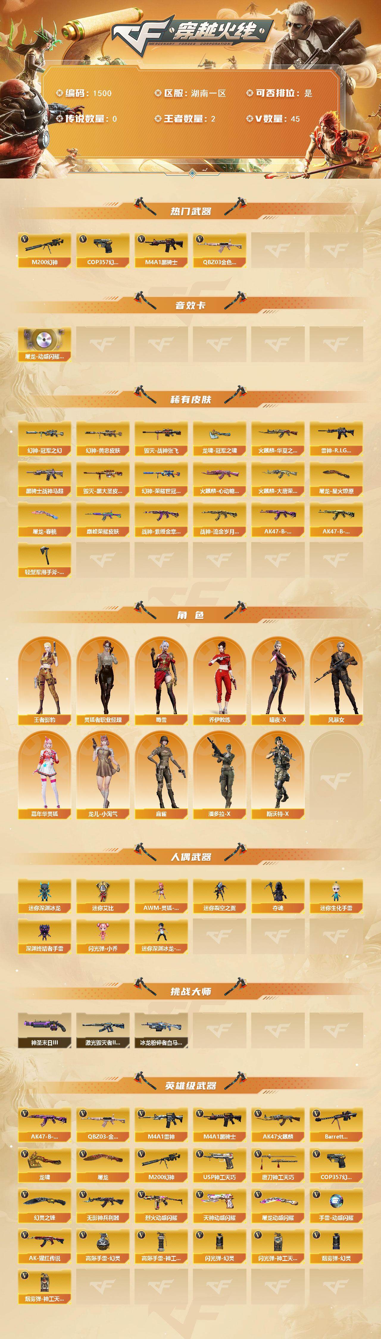 CFCMW421686穿越火线账号详情图2