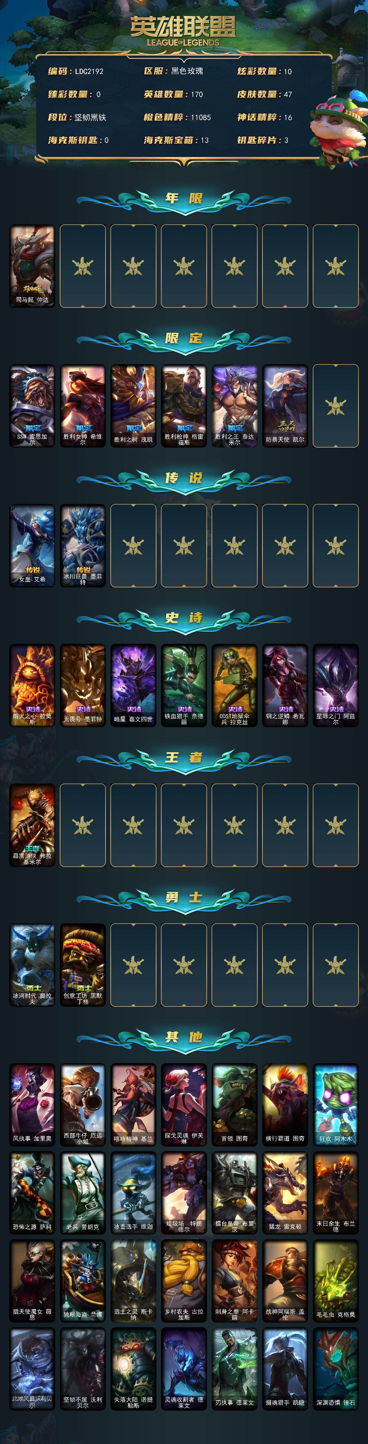 LOLEY48154英雄联盟账号详情图2