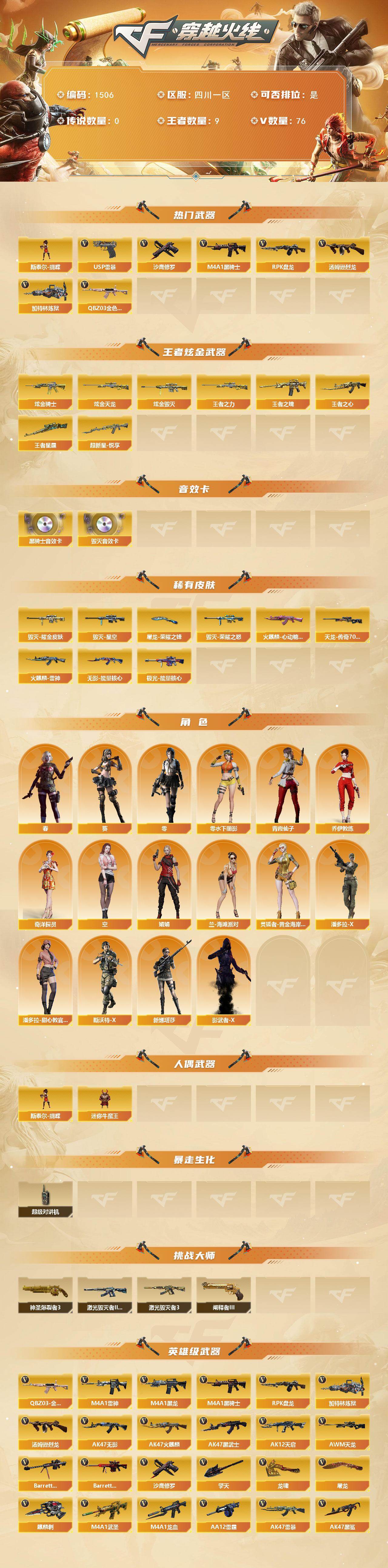 CFCMW421376穿越火线账号详情图2