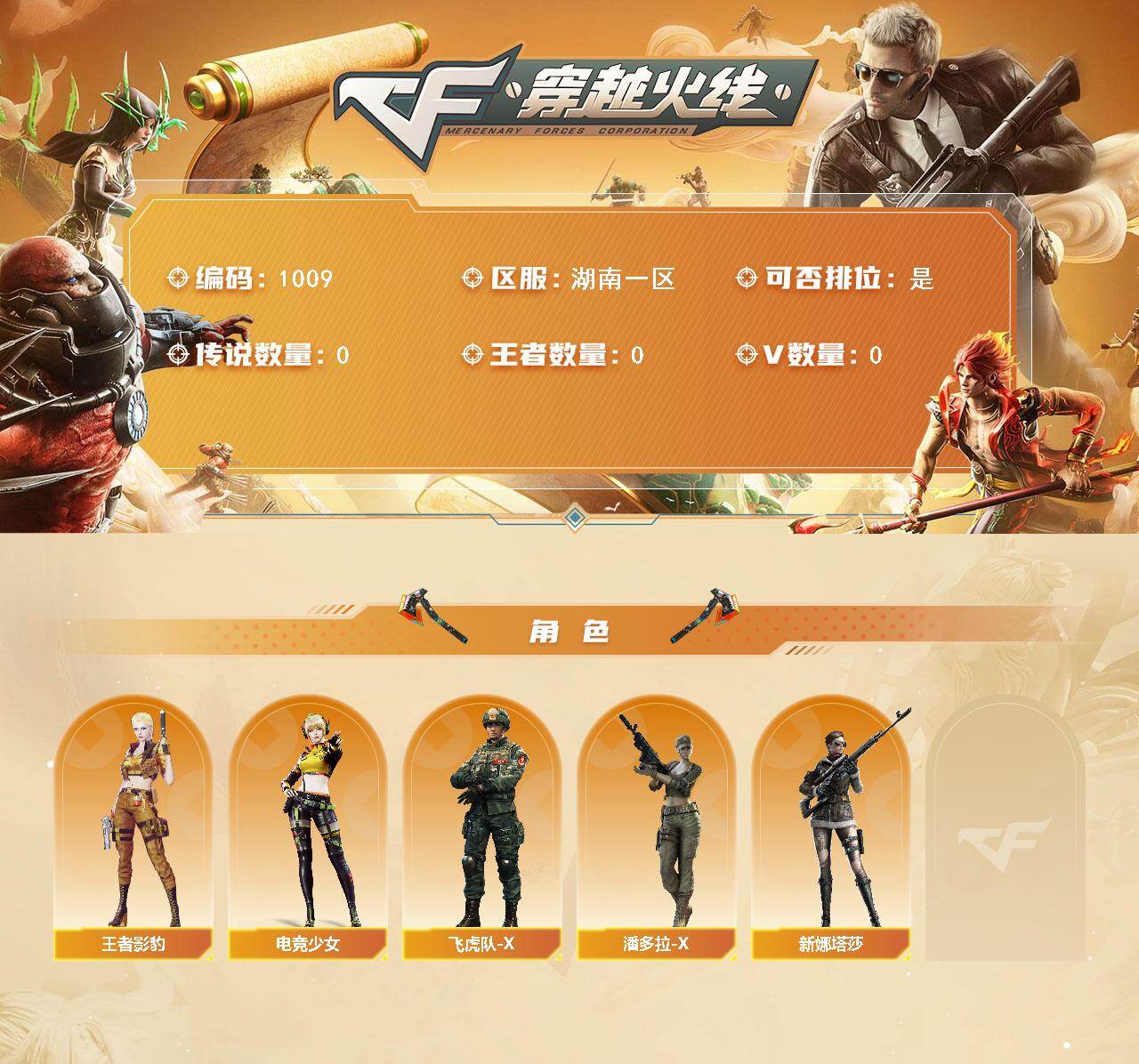 CFLX427852穿越火线账号详情图2