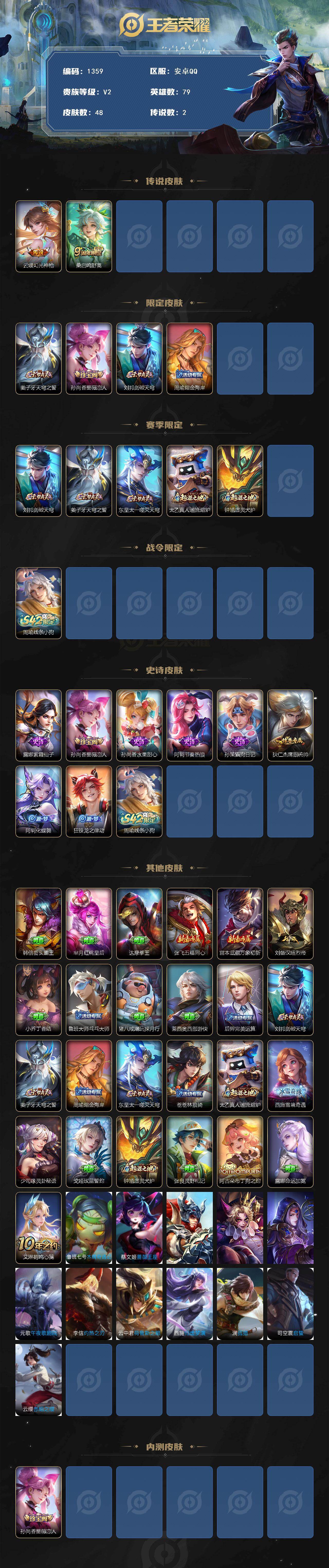 WZKG484304王者荣耀账号详情图2