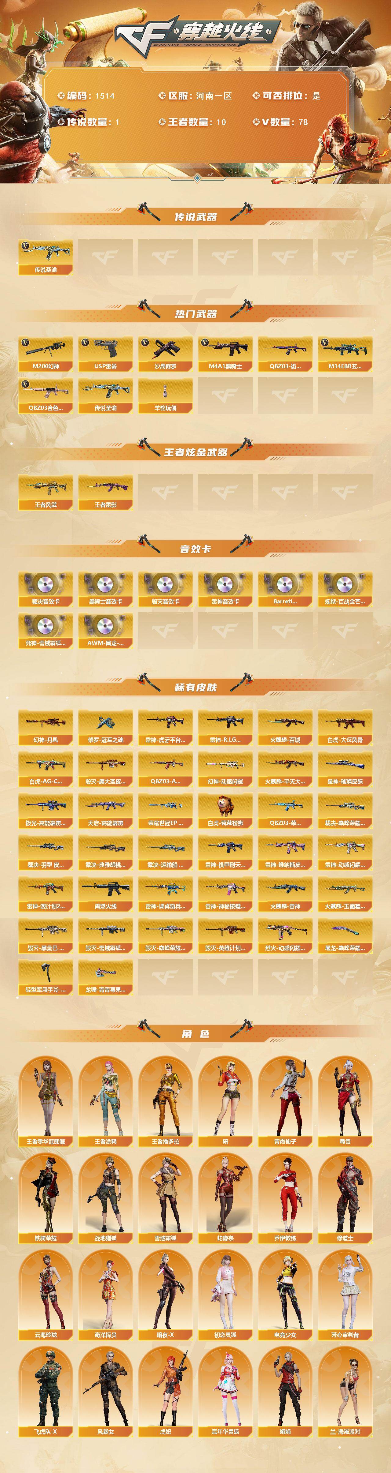 CFCMW422061穿越火线账号详情图2