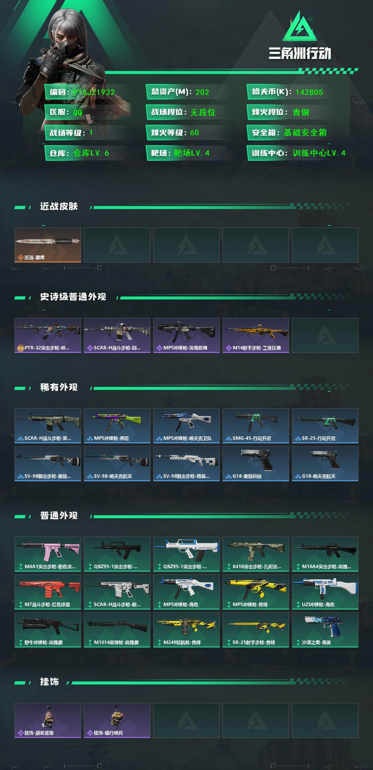 SJZQM426696三角洲行动账号详情图3