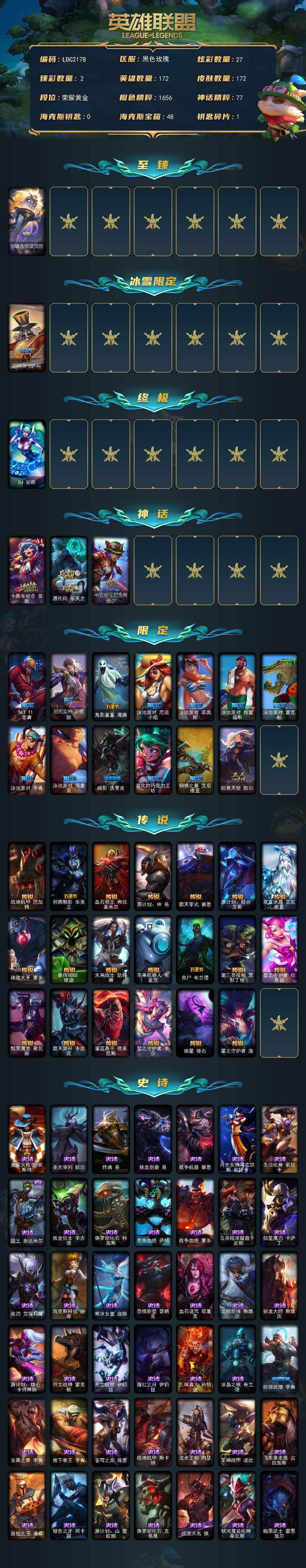 LOLEY48176英雄联盟账号详情图2