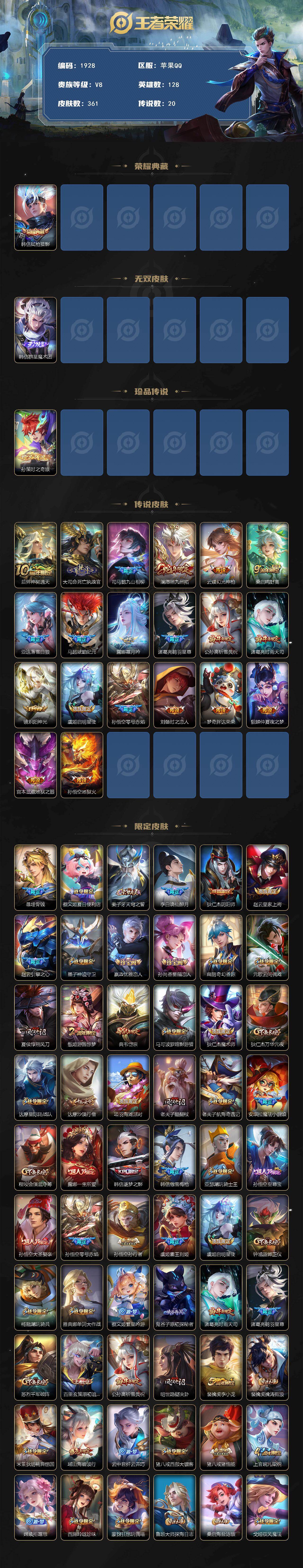 WZCMW485031王者荣耀账号详情图2