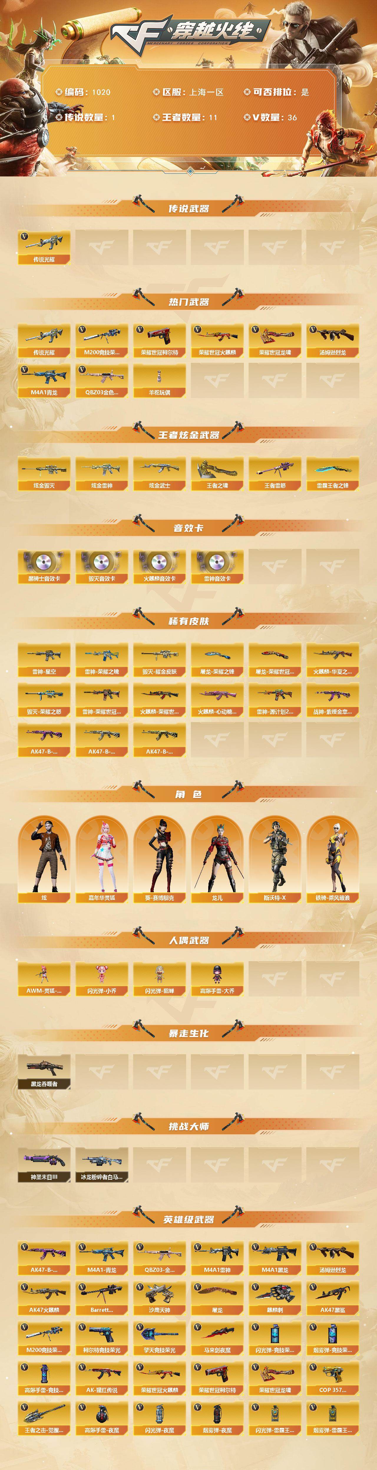 CFQM417037穿越火线账号详情图3