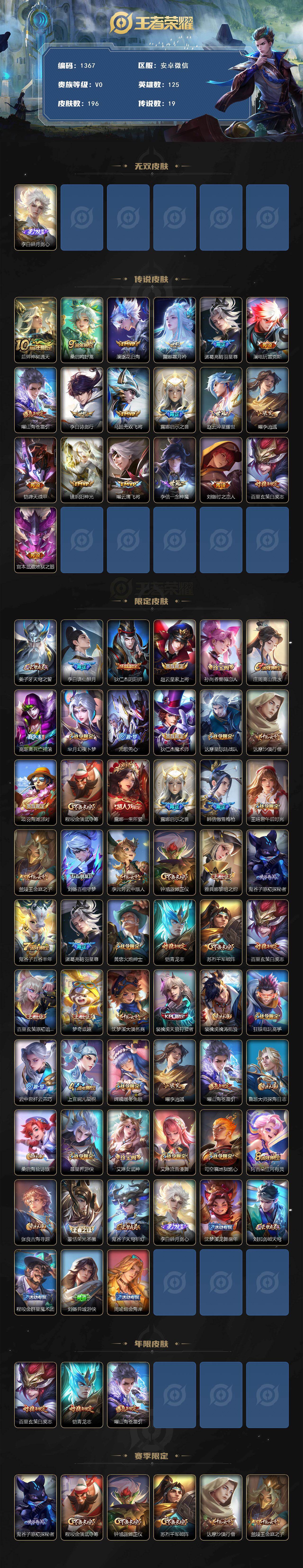 WZKG485205王者荣耀账号详情图2