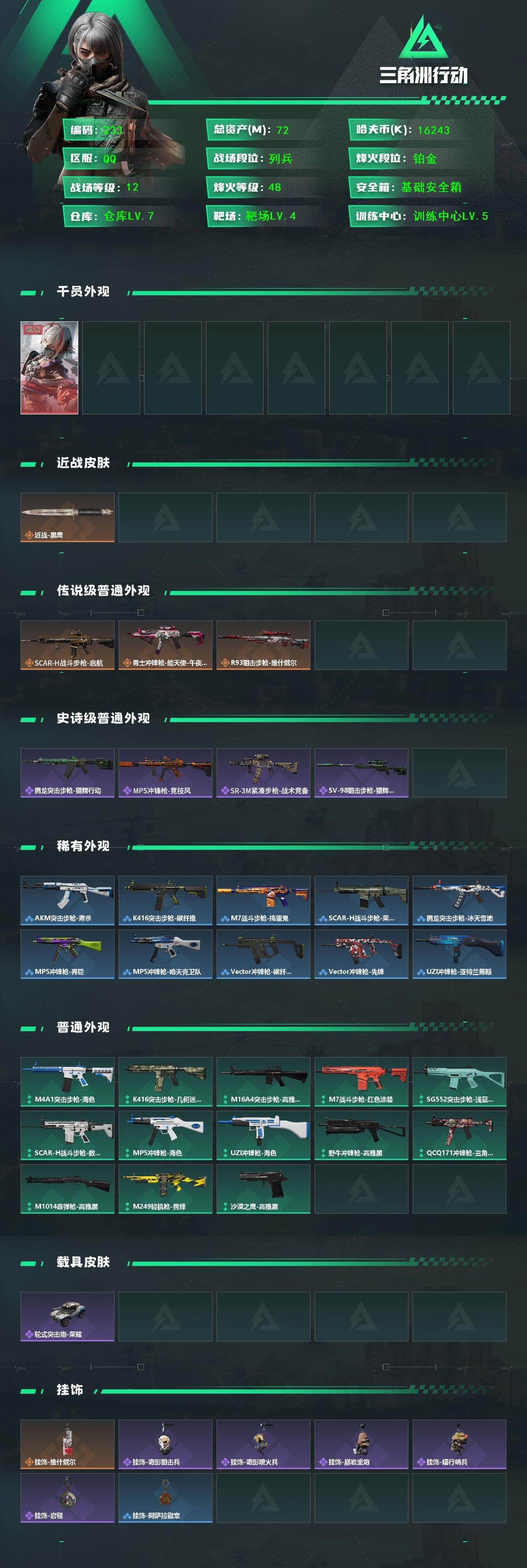 SJZCMW425903三角洲行动账号详情图2