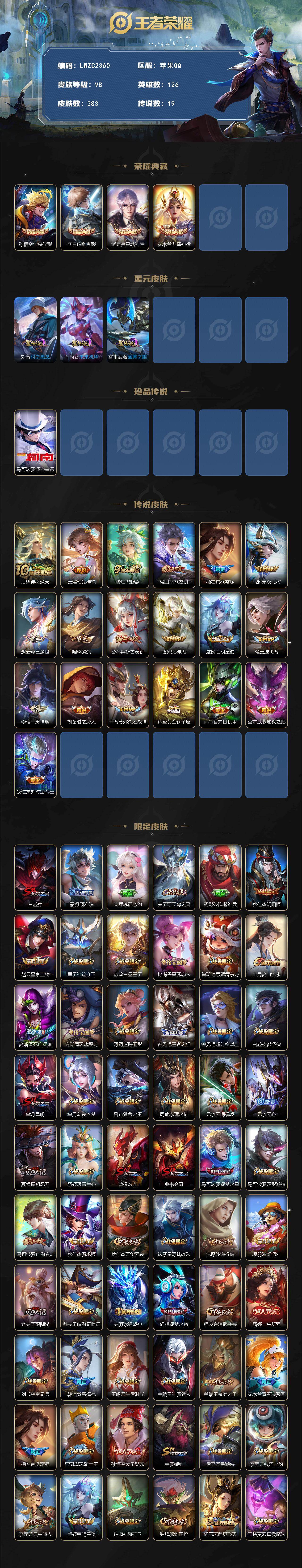 WZLX485529王者荣耀账号详情图2