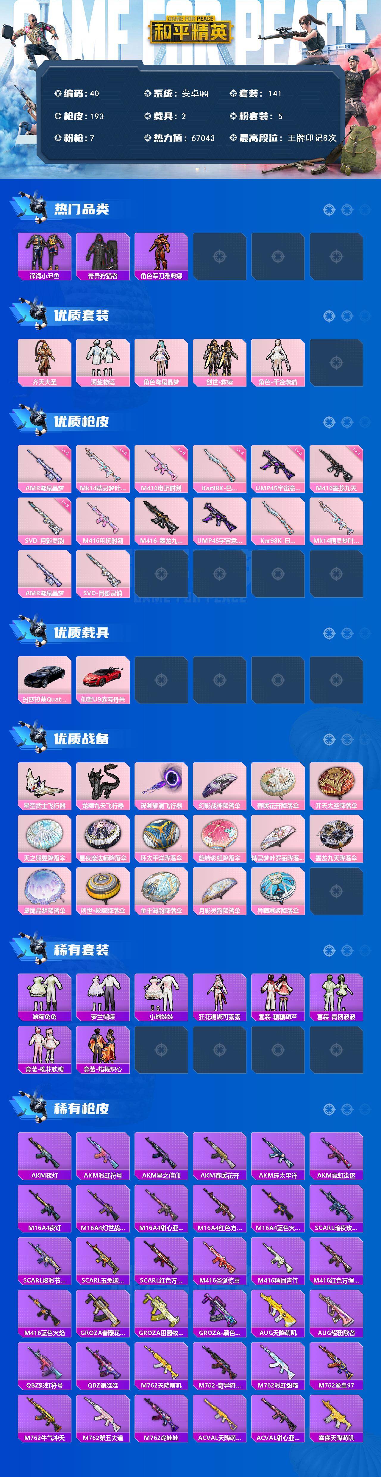 HPQYYX468891和平精英账号详情图2