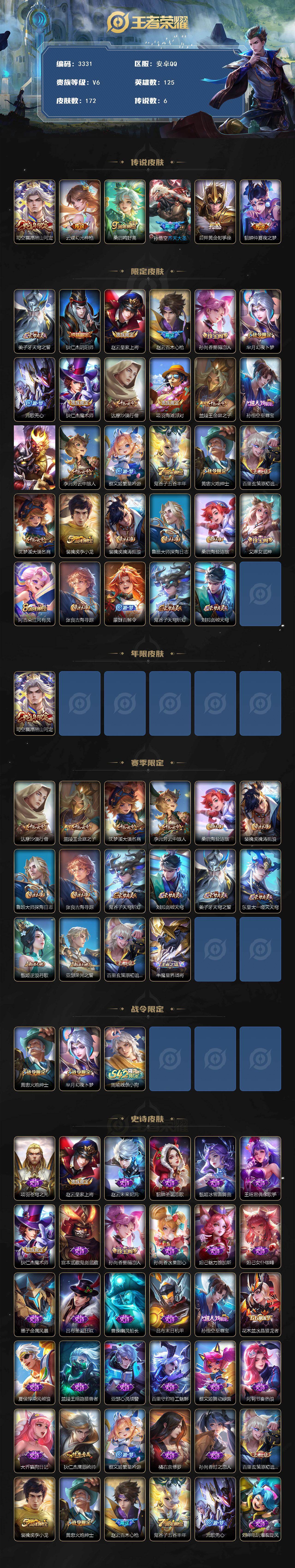 WZCMW478013王者荣耀账号详情图2