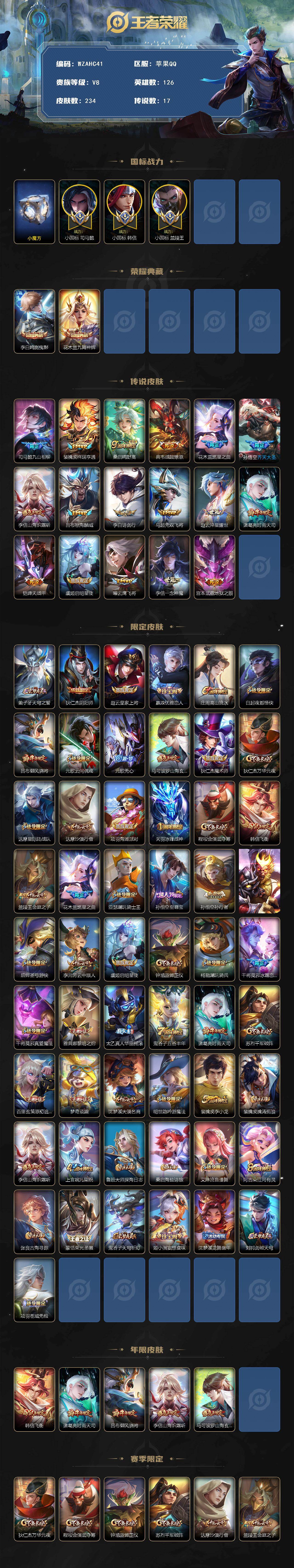 WZ03479059王者荣耀账号详情图2