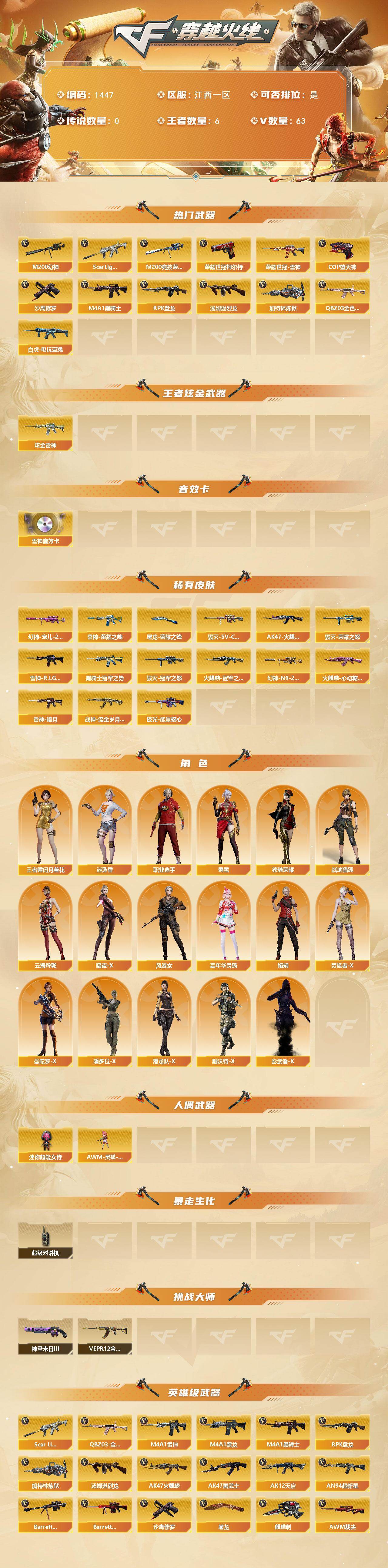 CFCMW421703穿越火线账号详情图2