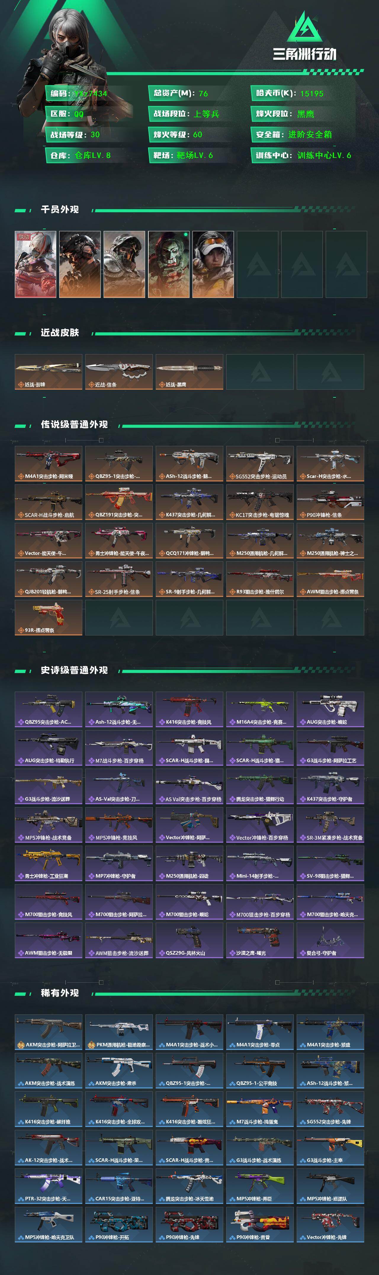 SJZCMW431262三角洲行动账号详情图2