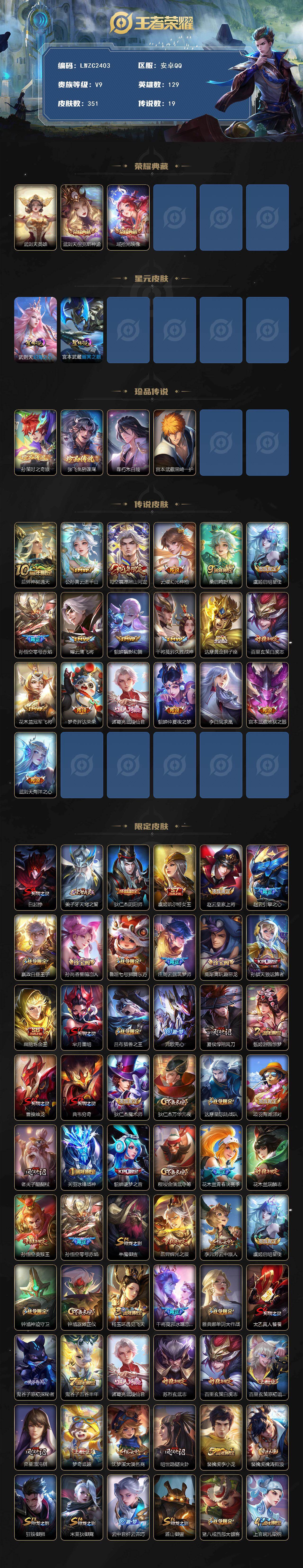 WZLX4112876王者荣耀账号详情图2