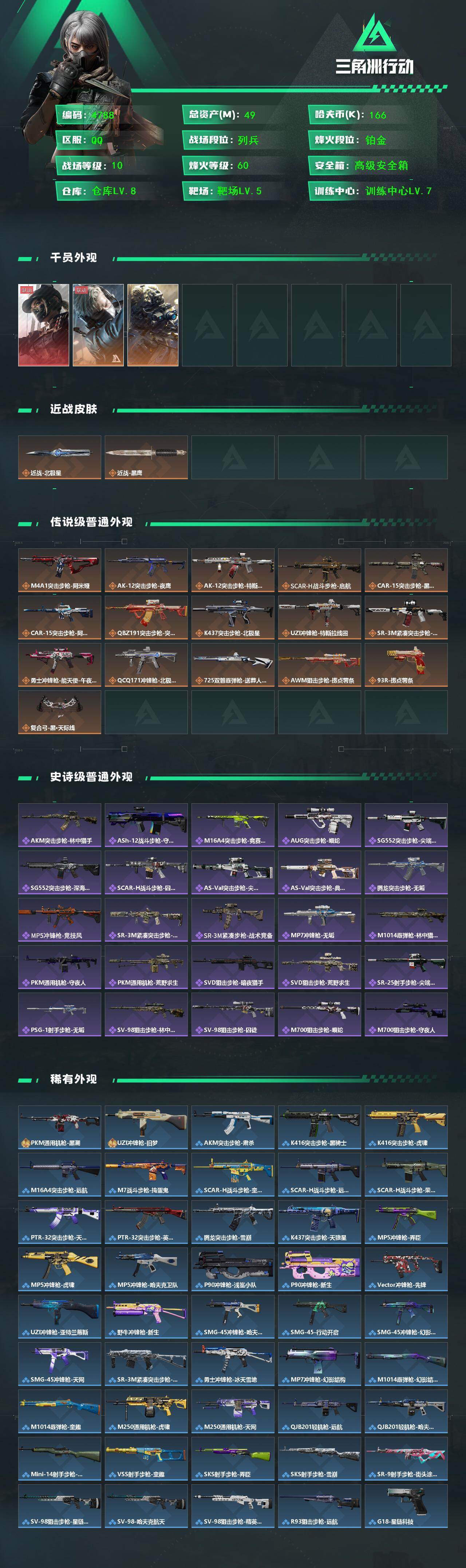 SJZCMW433522三角洲行动账号详情图2