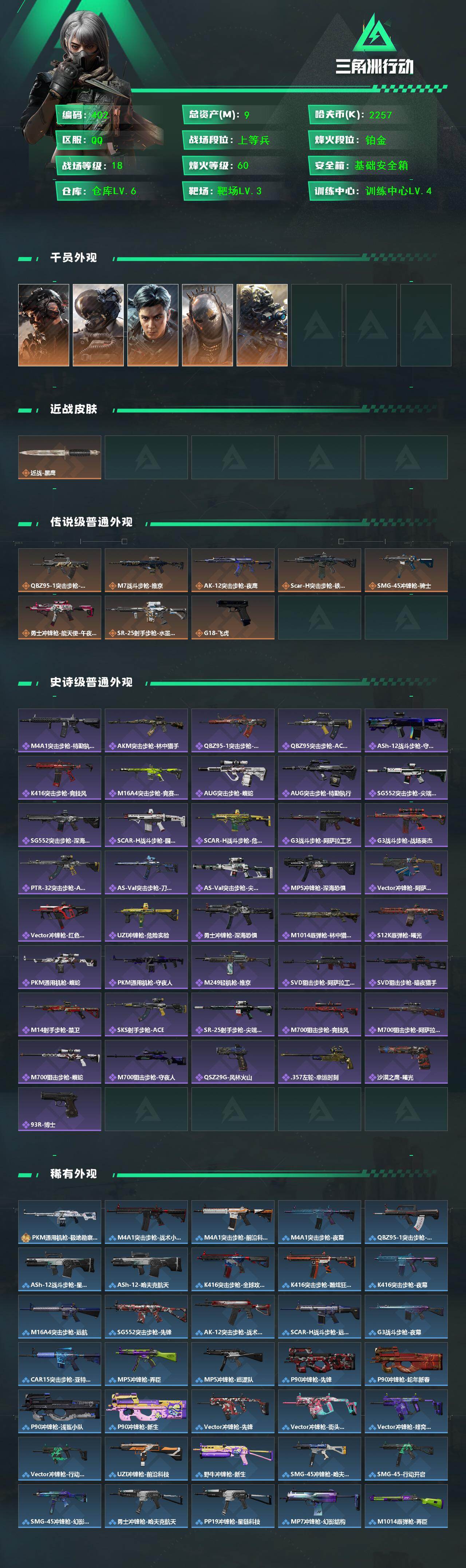 SJZCMW457892三角洲行动账号详情图2