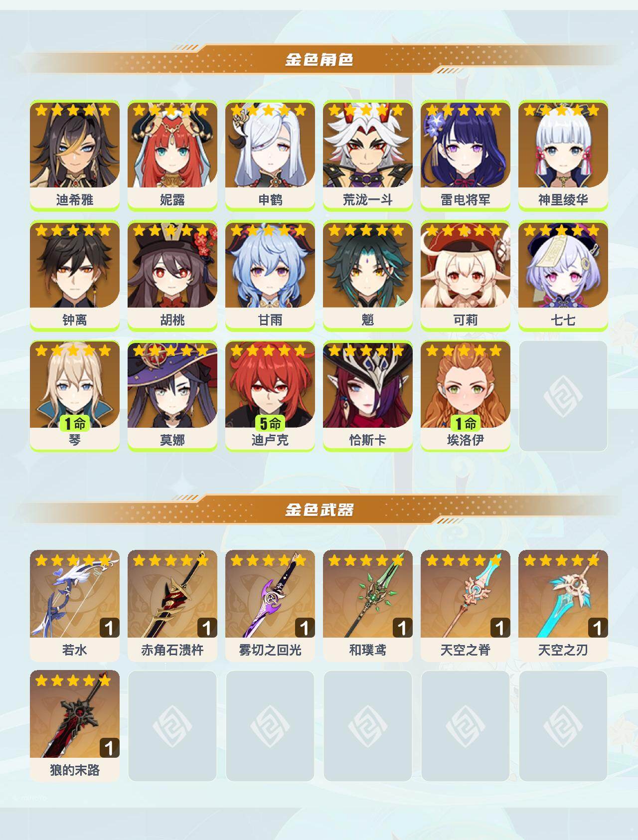 YSEY41127原神账号详情图3 YSEY41127原神账号详情图3