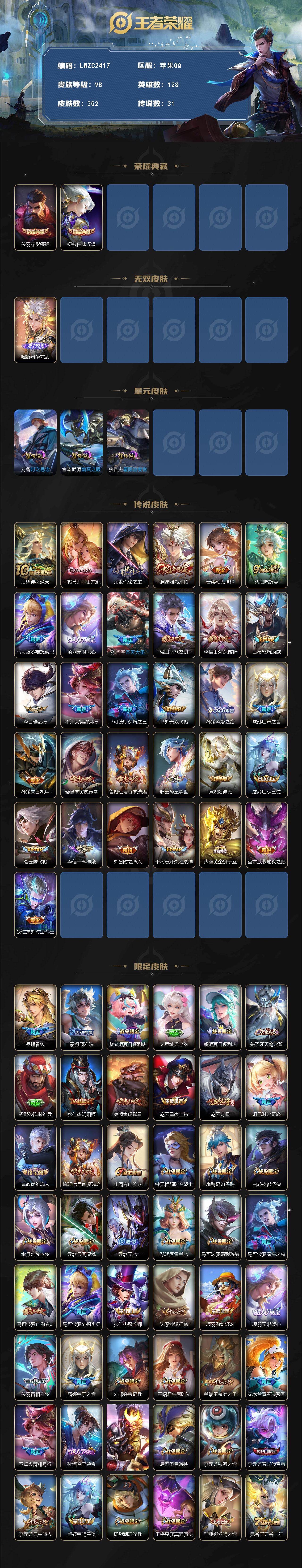 WZCMW4114681王者荣耀账号详情图2