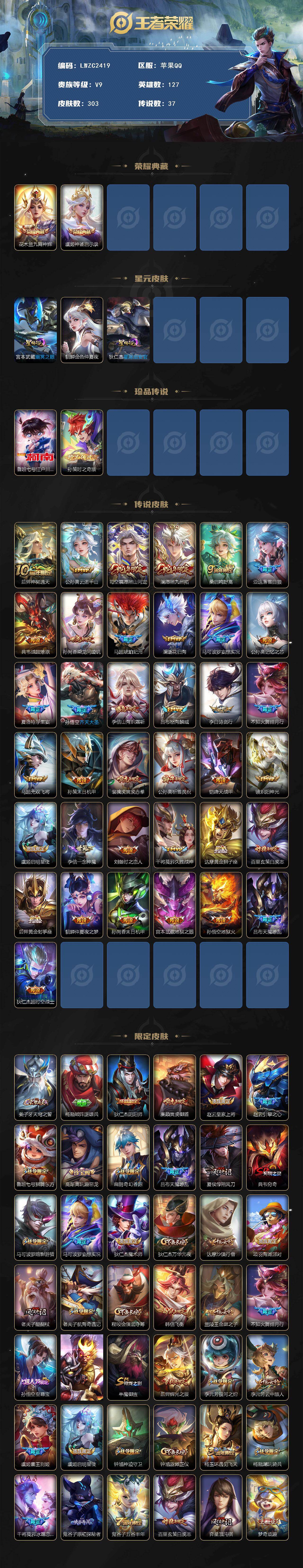 WZCMW4114629王者荣耀账号详情图2