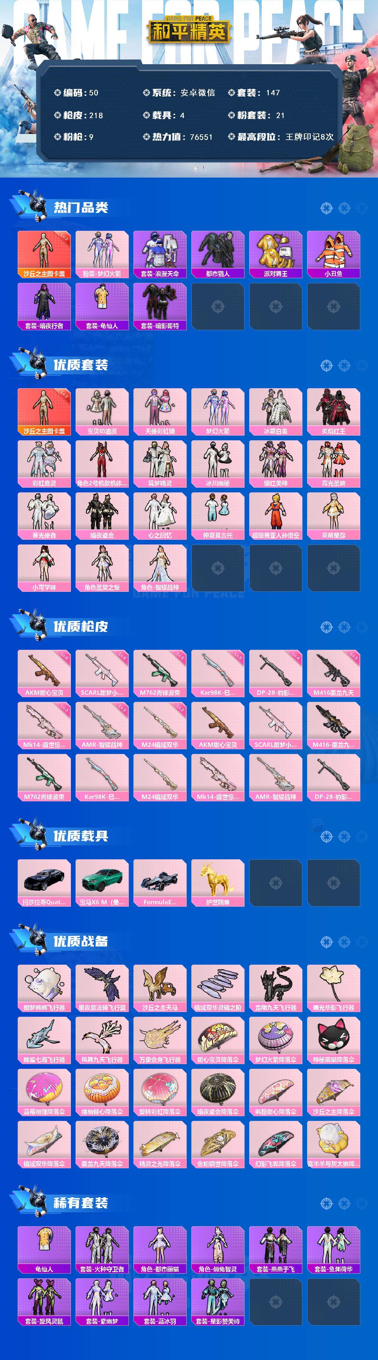 HPQYYX442061和平精英账号详情图2