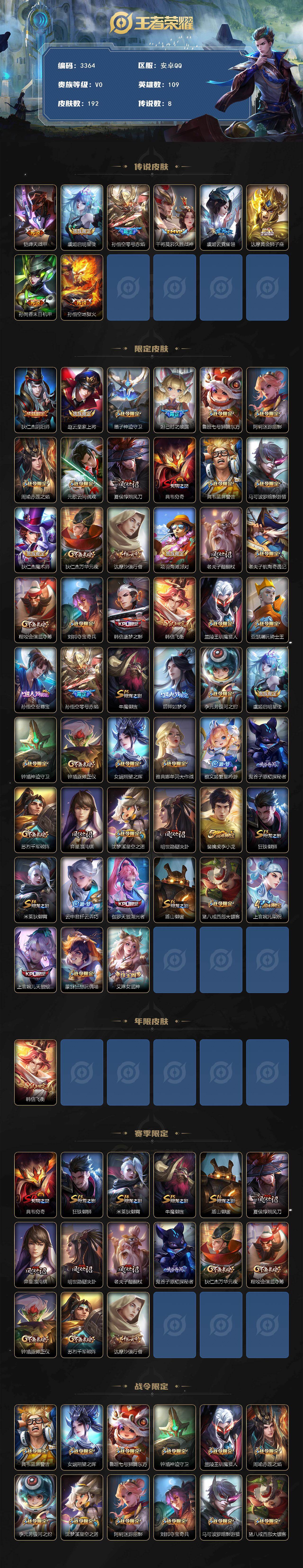 WZCMW4118953王者荣耀账号详情图2