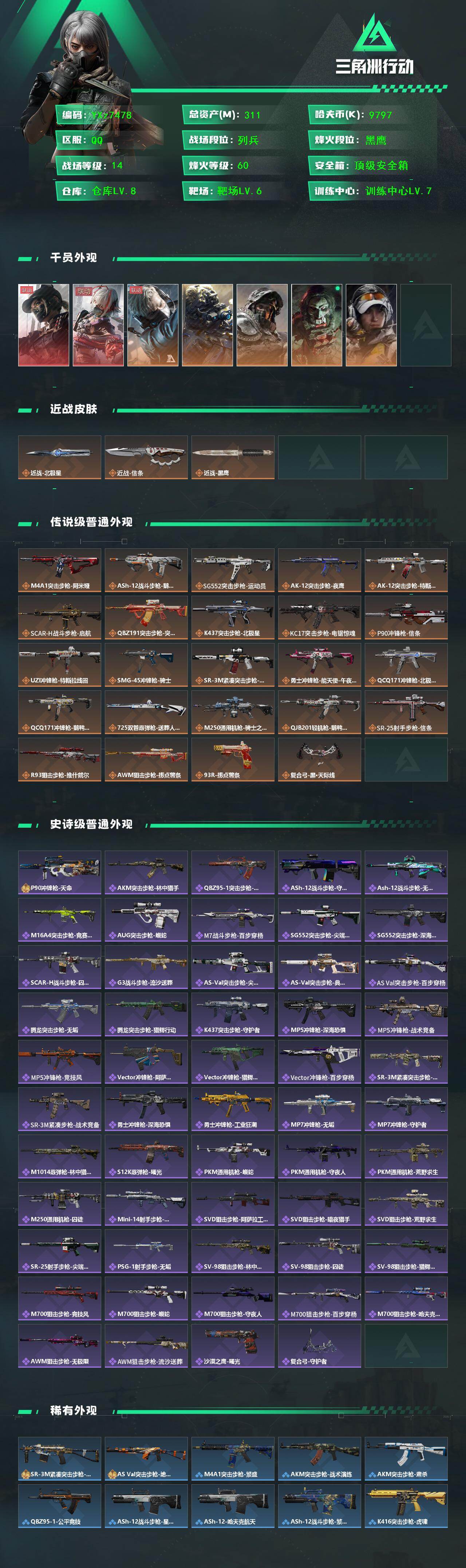 SJZCMW431303三角洲行动账号详情图2