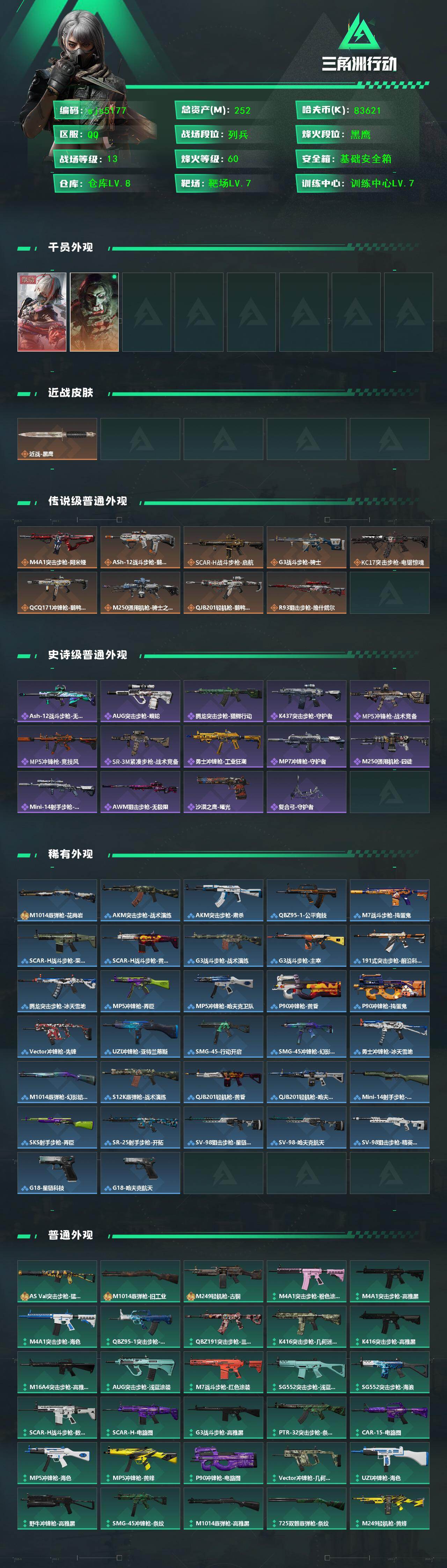 SJZCMW421656三角洲行动账号详情图2 SJZCMW421656三角洲行动账号详情图2