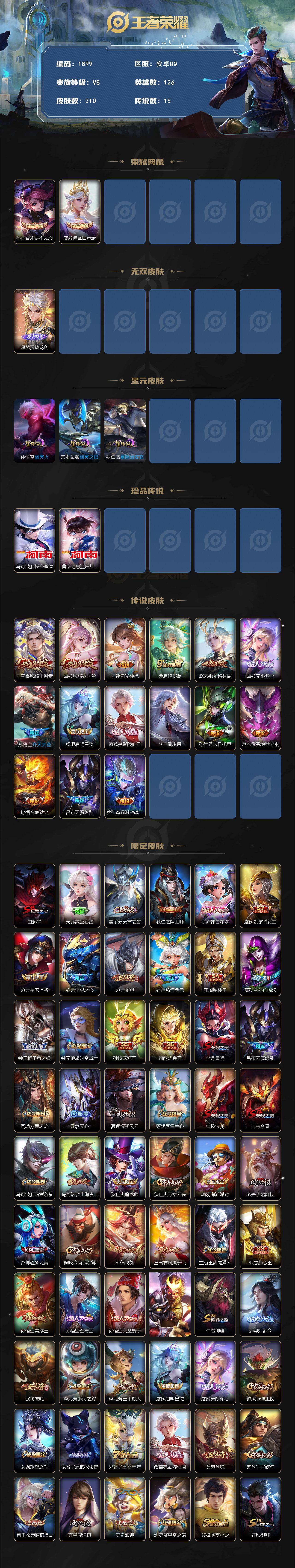 WZCMW484015王者荣耀账号详情图2