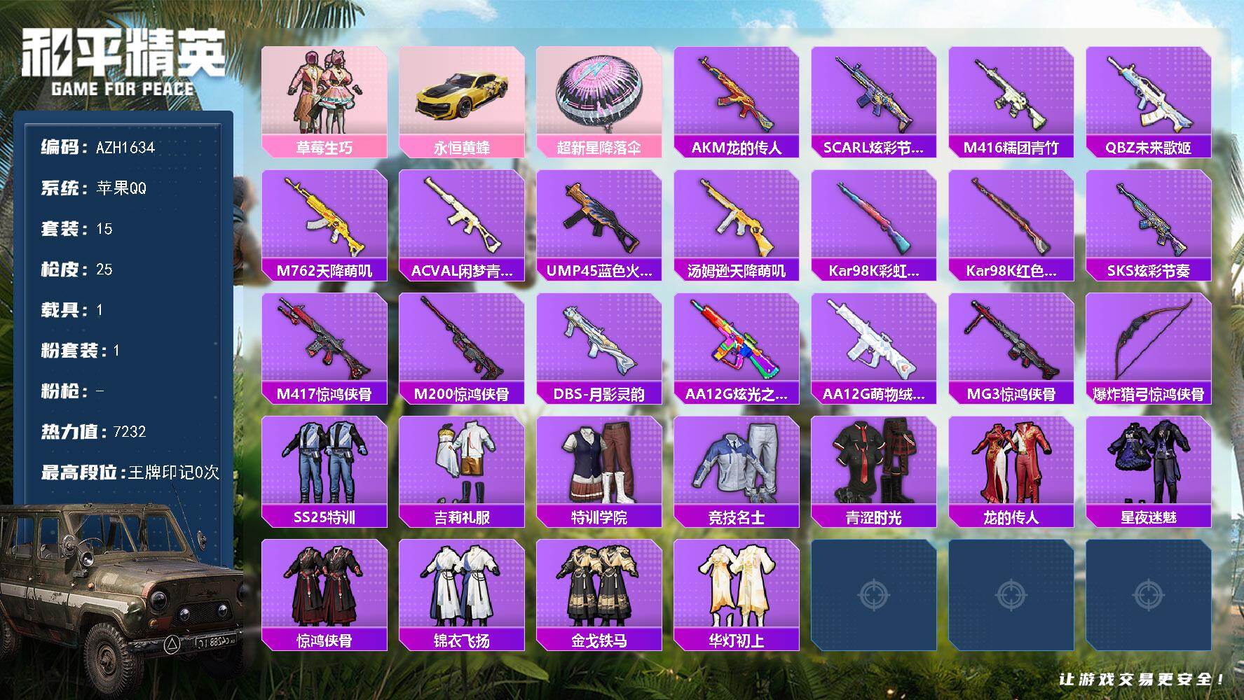 HPCMW485387和平精英账号详情图2