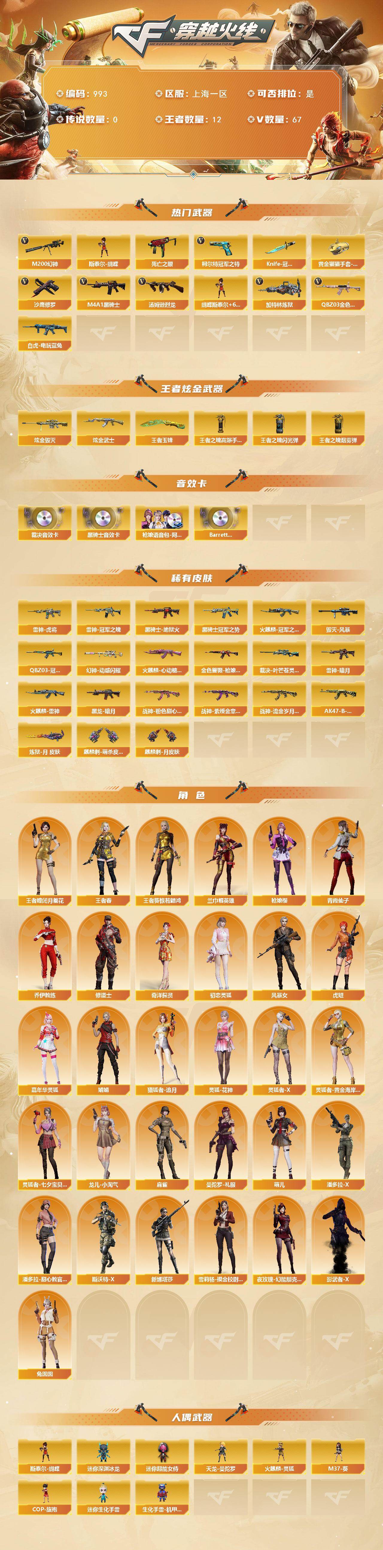 CFCMW429615穿越火线账号详情图2