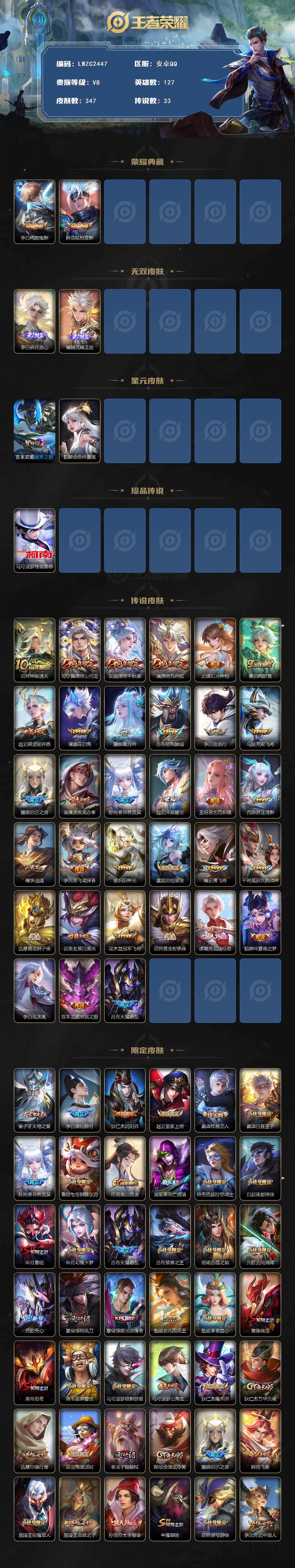 WZLX4112946王者荣耀账号详情图2