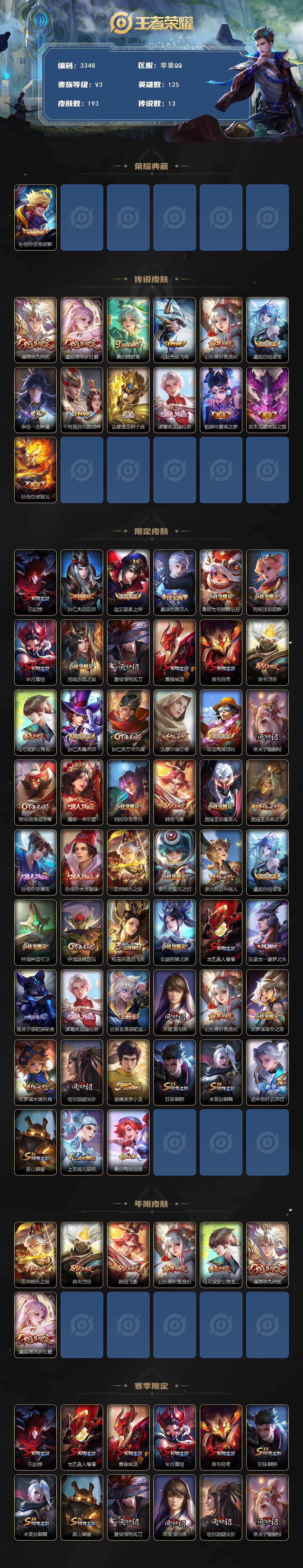 WZCMW4118945王者荣耀账号详情图2