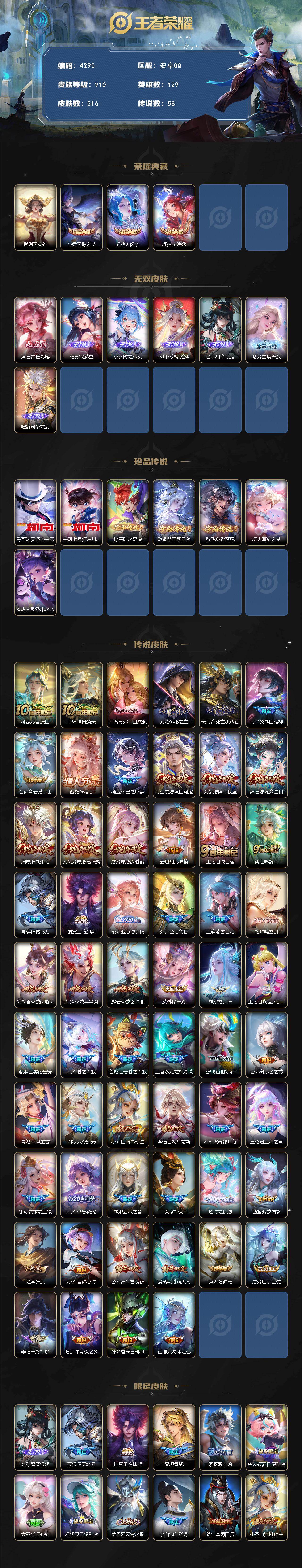 WZQM496303王者荣耀账号详情图3