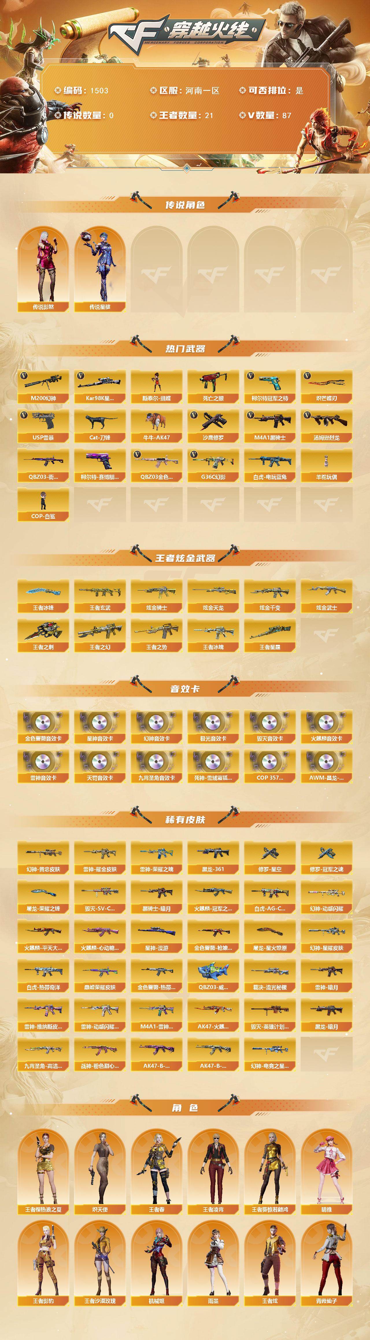 CFCMW422235穿越火线账号详情图2