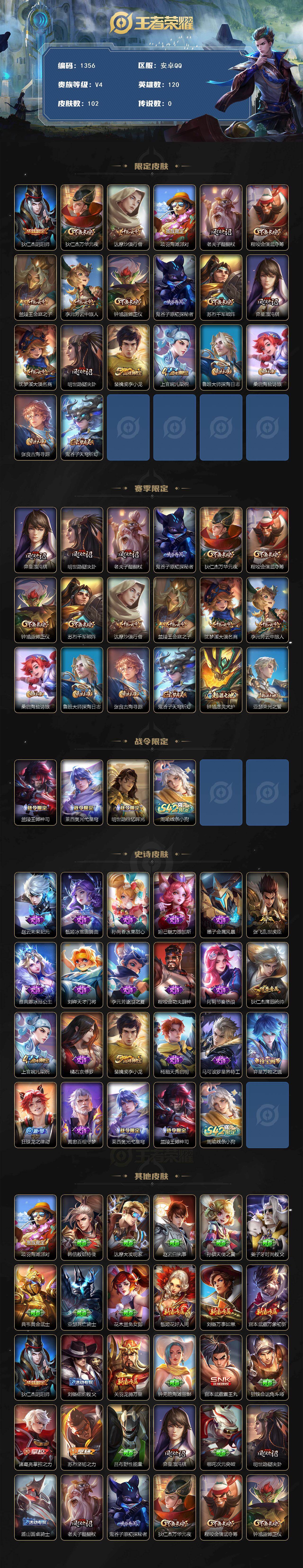 WZKG484064王者荣耀账号详情图2