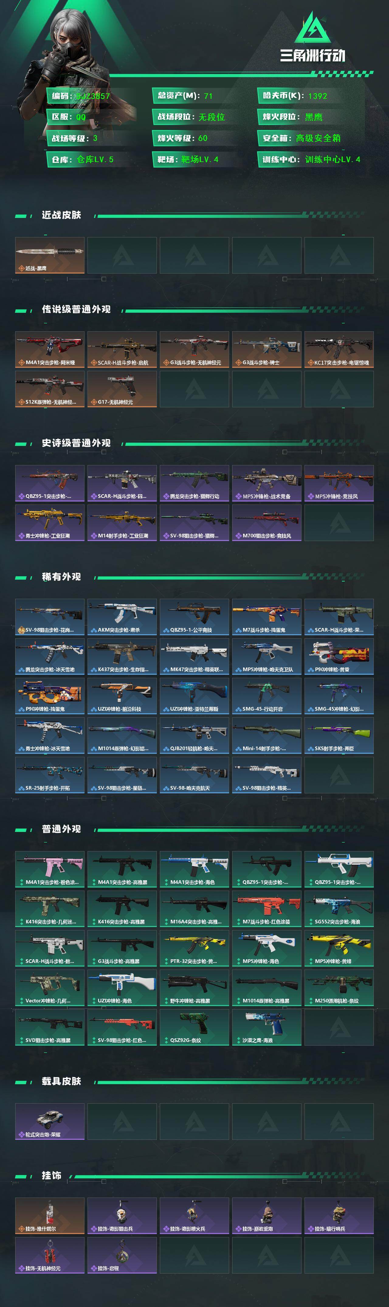 SJZEY422591三角洲行动账号详情图2 SJZEY422591三角洲行动账号详情图2