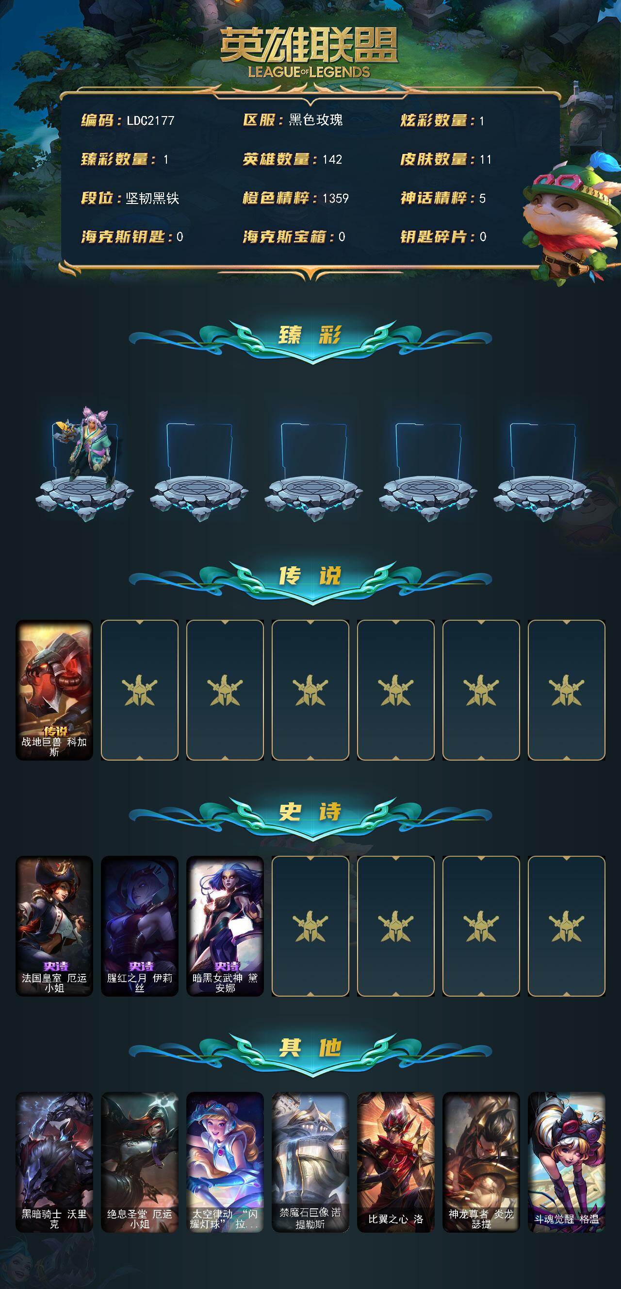 LOLEY48178英雄联盟账号详情图2