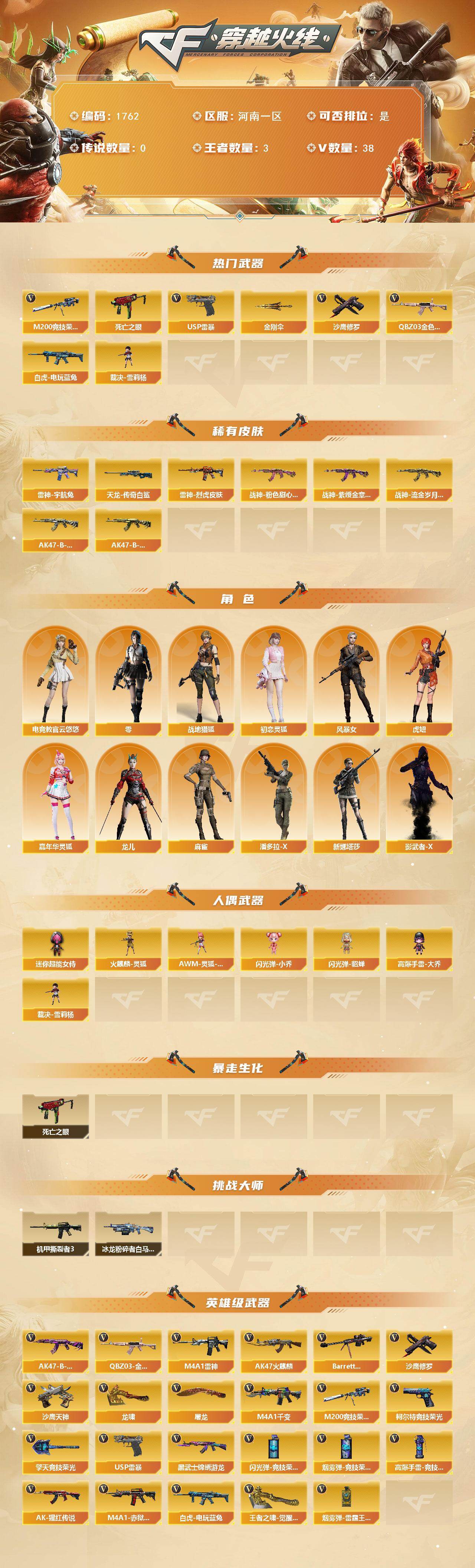 CFCMW427929穿越火线账号详情图2