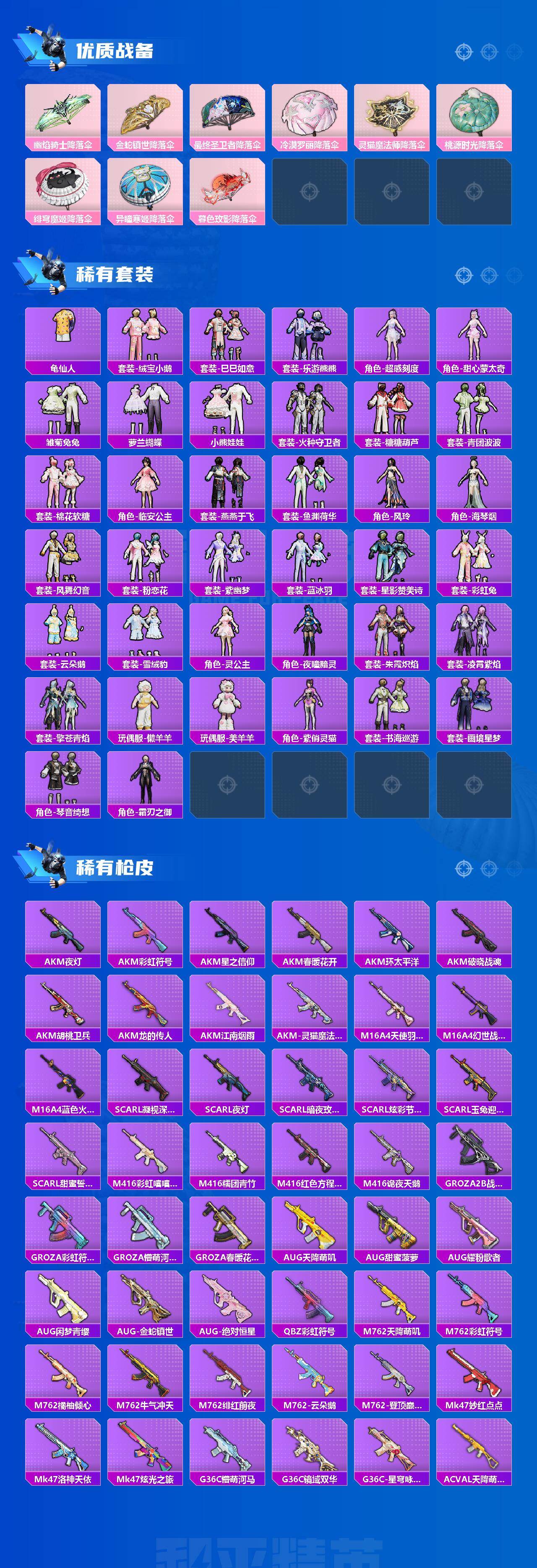 安卓 手Q-1神装-18粉装-12特效枪-5载具-12粉色飞行器-118130热力值-14王牌印记-219套装-358枪皮
【红色神装等级】：沙丘之主-图卡盟(三级)
【红色角色神装】：沙丘之主-图