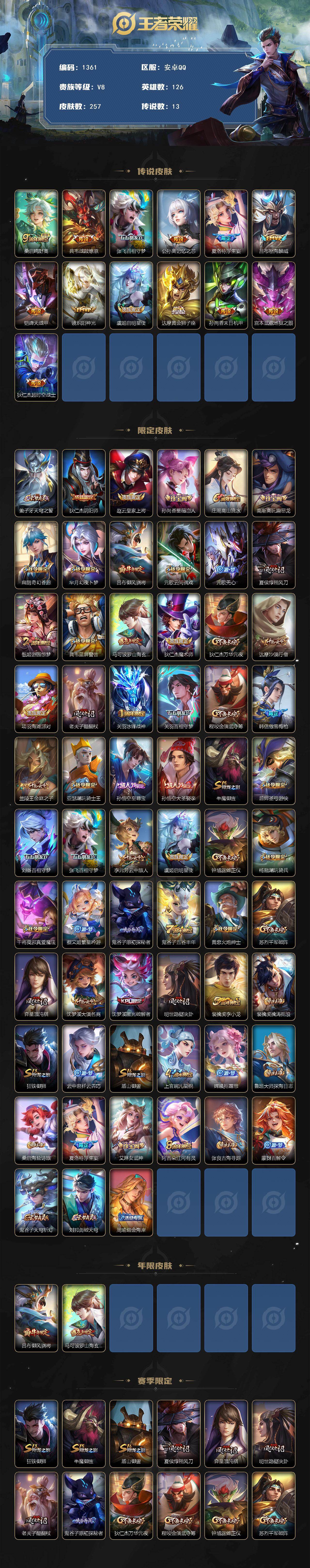 WZKG4111013王者荣耀账号详情图2 WZKG4111013王者荣耀账号详情图2