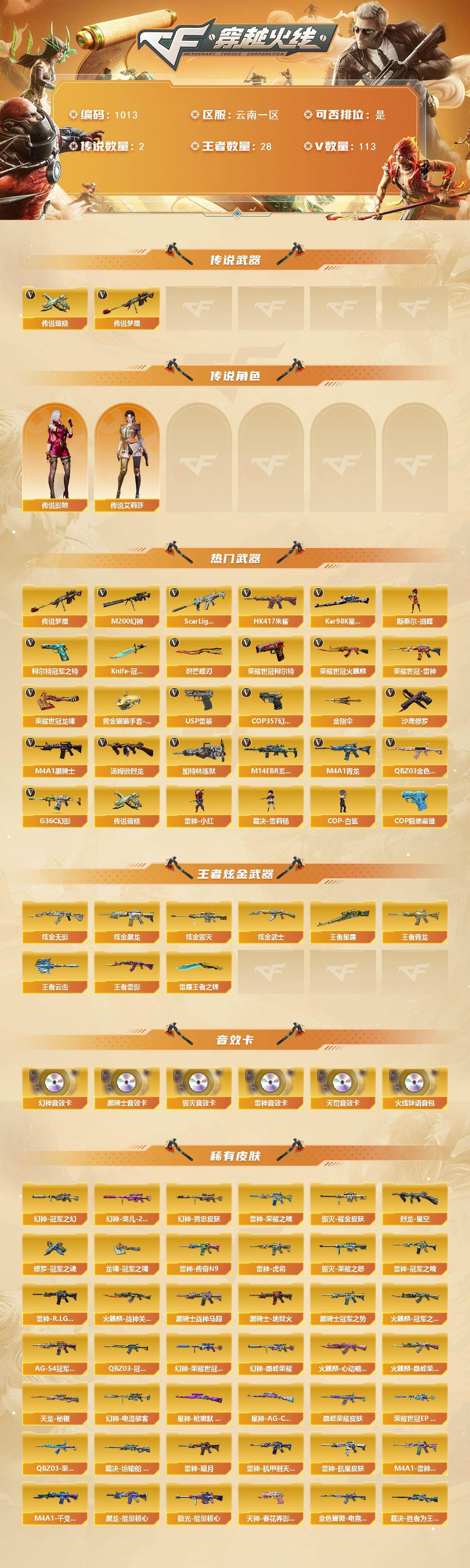 CFQM416916穿越火线账号详情图3